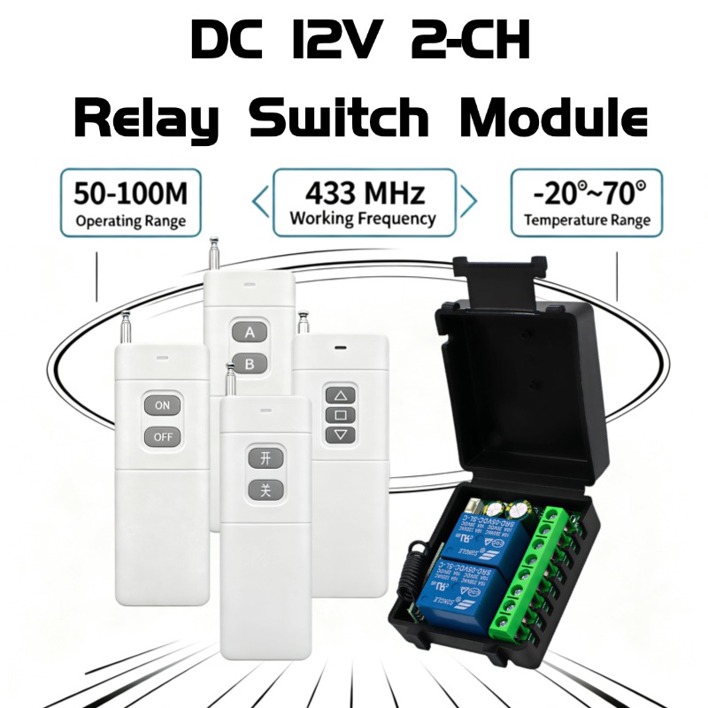 433Mhz Receiver Module - Modul Penerima Relai DC 12V dengan