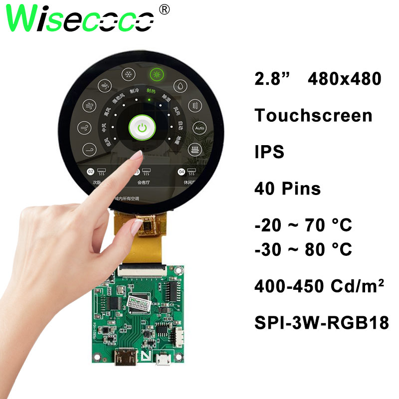 Home Automation Raspberry Pi - Instrumen layar sentuh, layar sentuh lingkaran