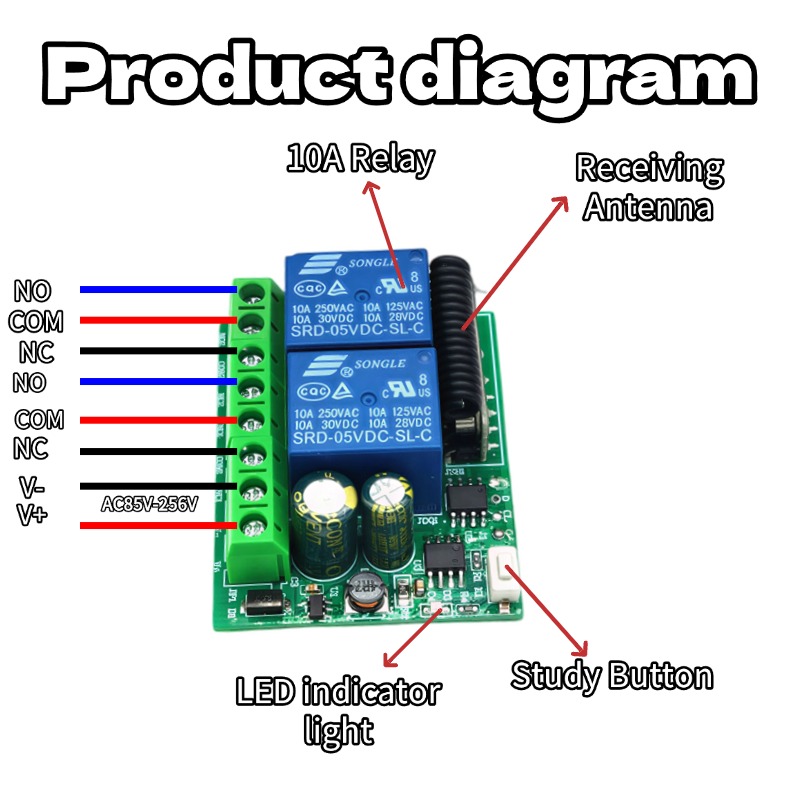 Modul Penerima Relai DC 12V de - 433Mhz Receiver Module ulasan dan harga